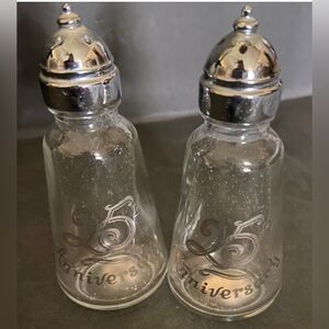 Vintage Lotus 25th Anniversary Salt And Pepper Shakers